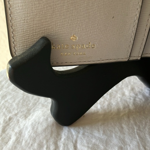 Kate Spade: Black with silver inside wallet- 12 card slot with ID area- coin zip - Picture 5 of 16